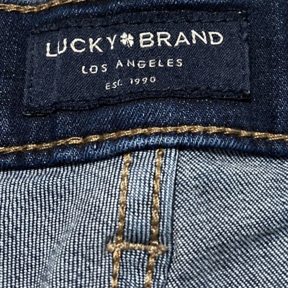 LUCKY jeans 4 27 R dark wash Mid Rise Straight Sweet VGUC cowgirl boho - Picture 5 of 9